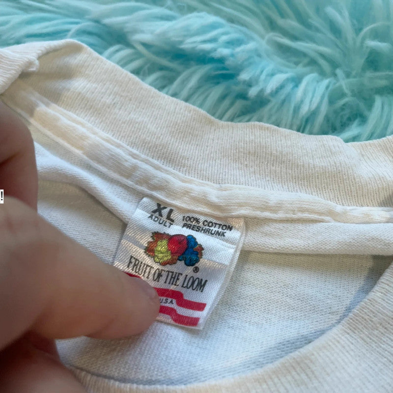 Vintage 90s White Auburn University graphic T Shirt - XL