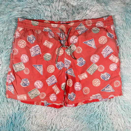 Orange Patterned Vilebrequin Swim Shorts - XXL