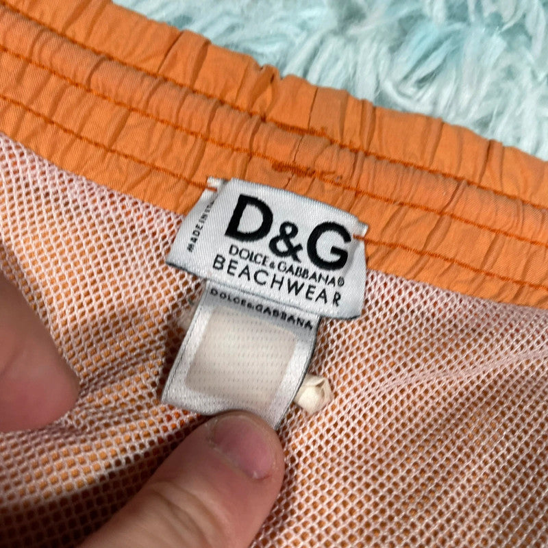 Vintage Orange Dolce & Gabbana Swim Shorts - Medium