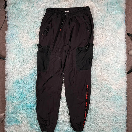 Black Nike Cargo Tracksuit Bottoms - Large