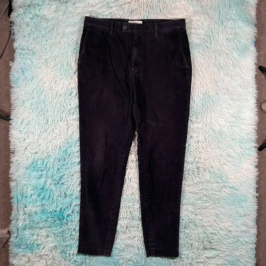 Navy Reiss Corduroy Trousers - W32