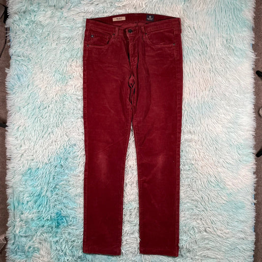 Red Adriano Goldschmied Corduory Trousers - 29W