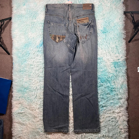 Vintage Y2K Eto Jeans Army Camo Pattern - 34W 32L