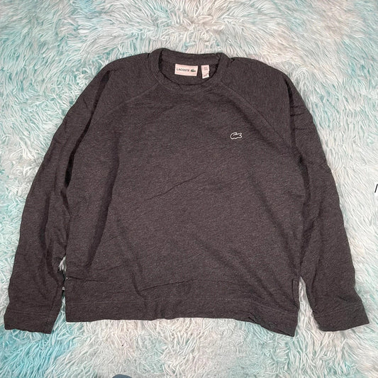 Grey Lightweight Lacoste Jumper - Medium