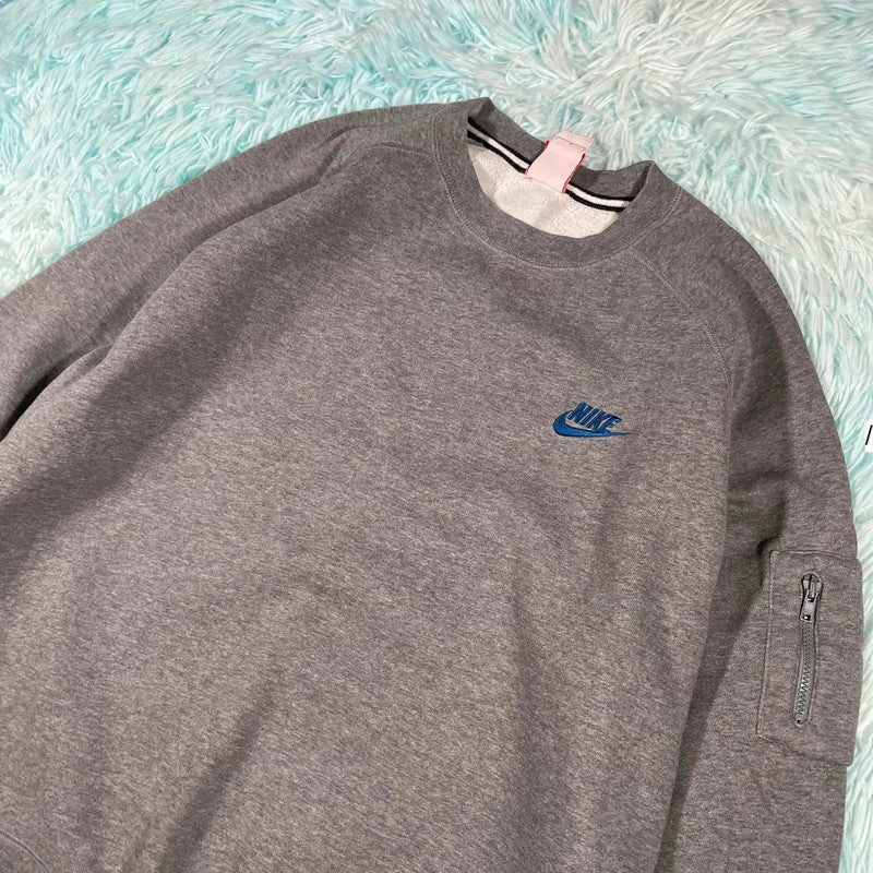 Grey Nike Sweatshirt Plain - Large
