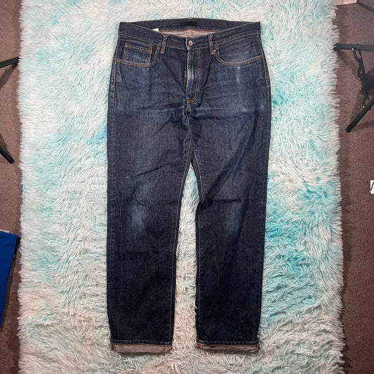Blue Uniqlo Jeans Straight Leg - W35 L34