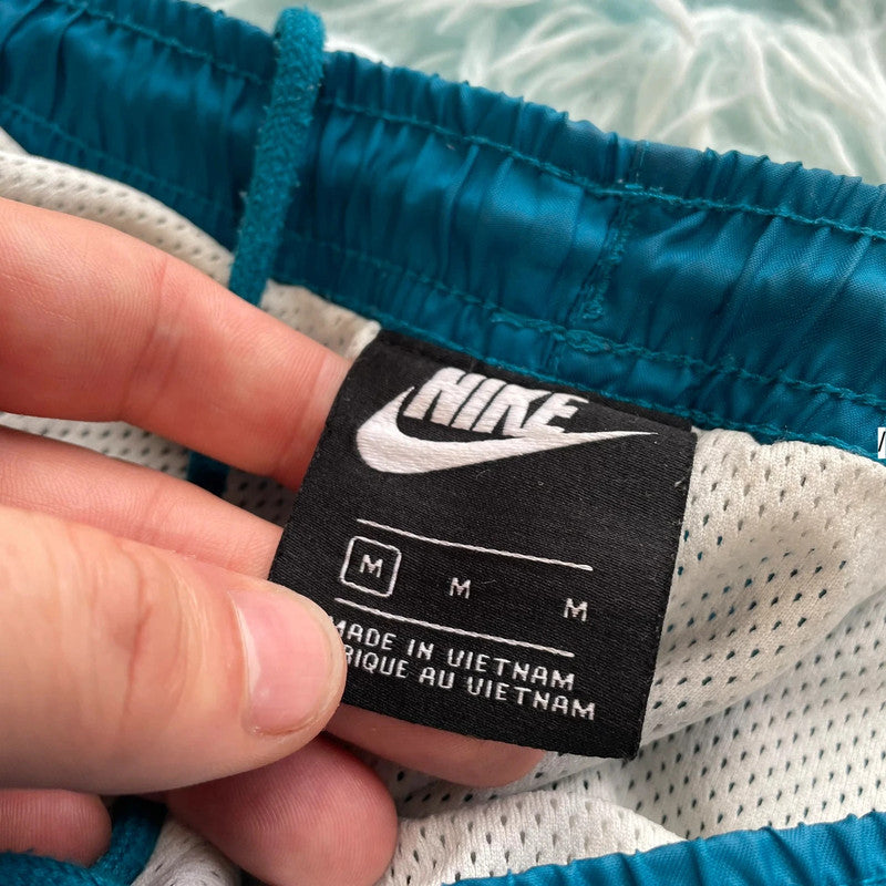 Vintage Retro Blue Nike Tracksuit Bottoms - Medium