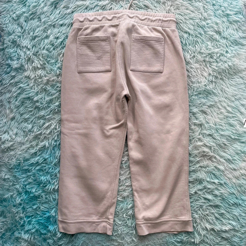 Cream White Burberry Tracksuit Bottoms - Large