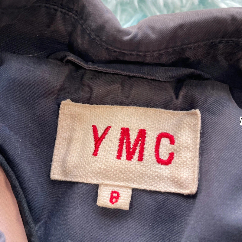 Navy YMC Long Coat Mac - Size 8