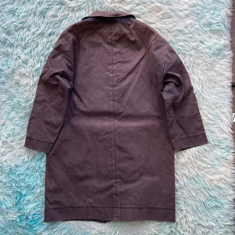 Navy YMC Long Coat Mac - Size 8