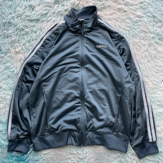 Vintage 00s Ocean Blue Adidas Track Jacket - Largw