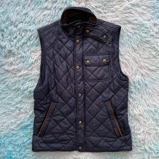 Navy Polo Ralph Lauren Quilted Gilet Jacket - Small