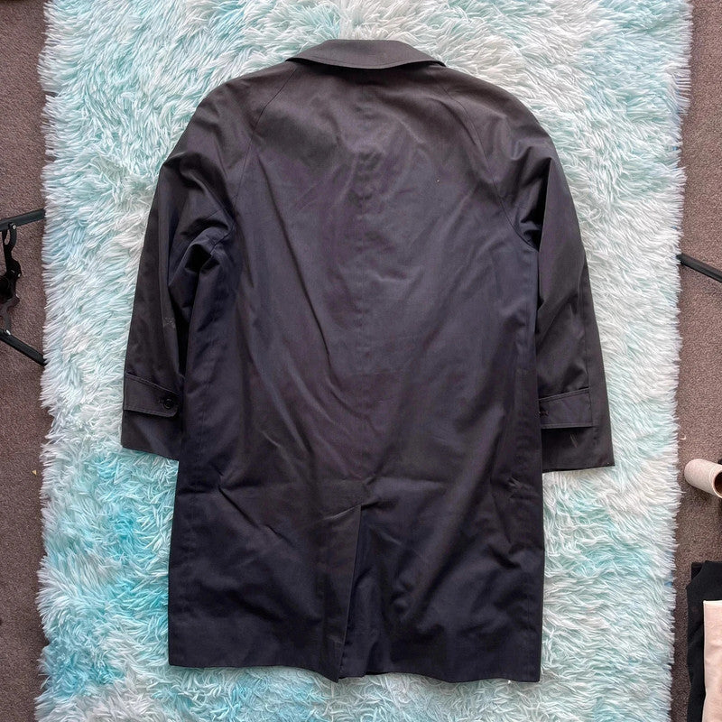 Vintage Navy Aquascutum Trench Coat Hauscheck - XL