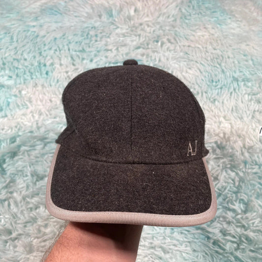 Vintage Grey Armani Jeans Wool Cap