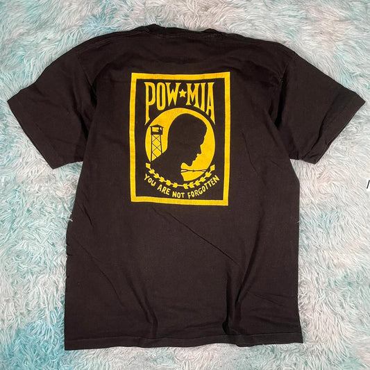 Vintage 90s Black Pow MIA Graphic T Shirt - XL