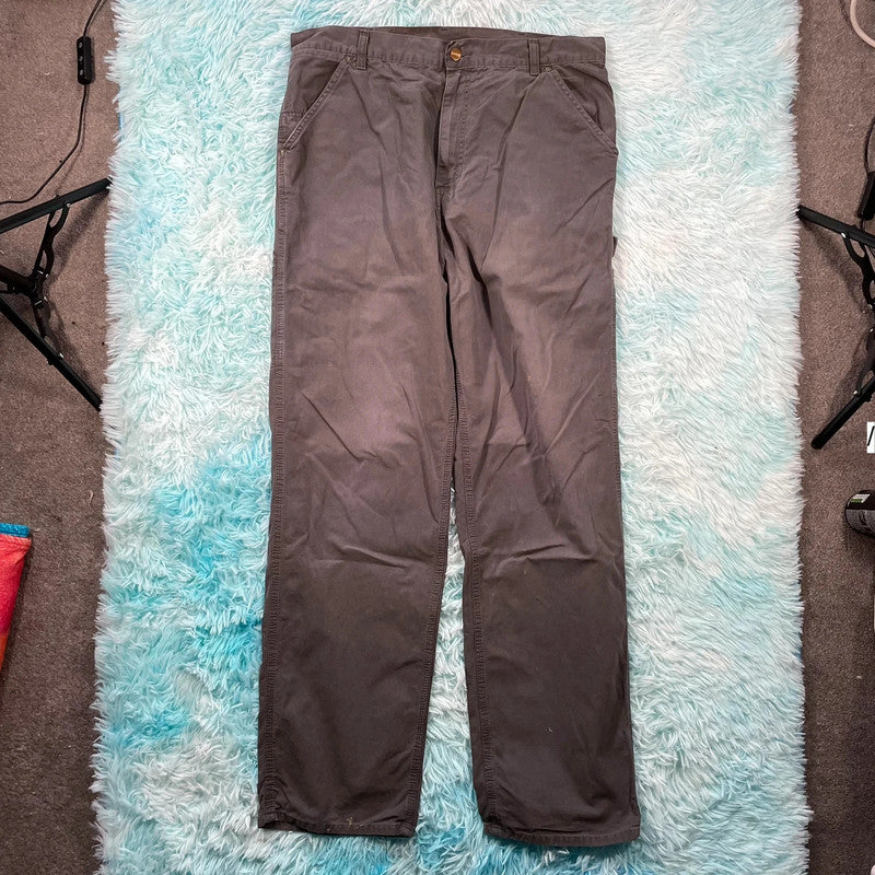 Vintage Grey Carhartt Workwear Trousers - 36W 34L