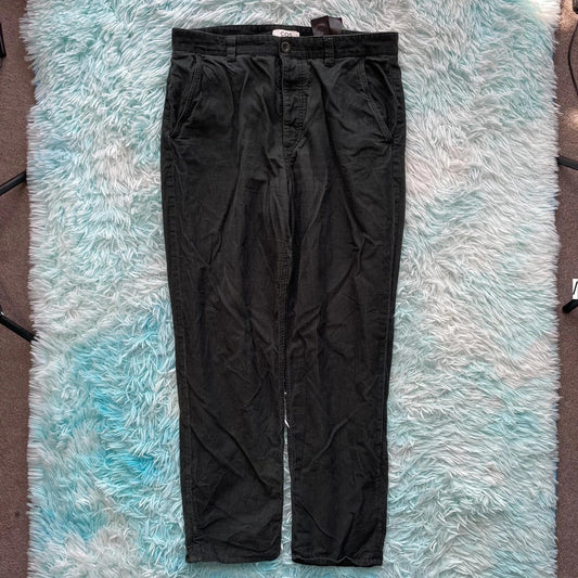 Dark Green Cos Corduroy Trousers - Size 12