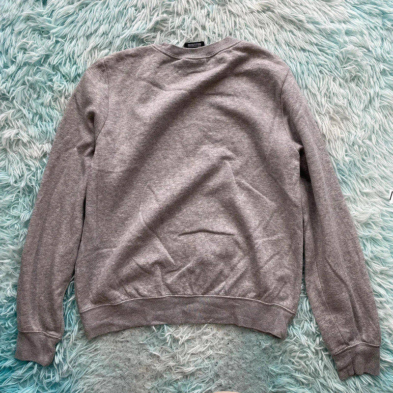 Grey Nike Sweatshirt Spellout - Small