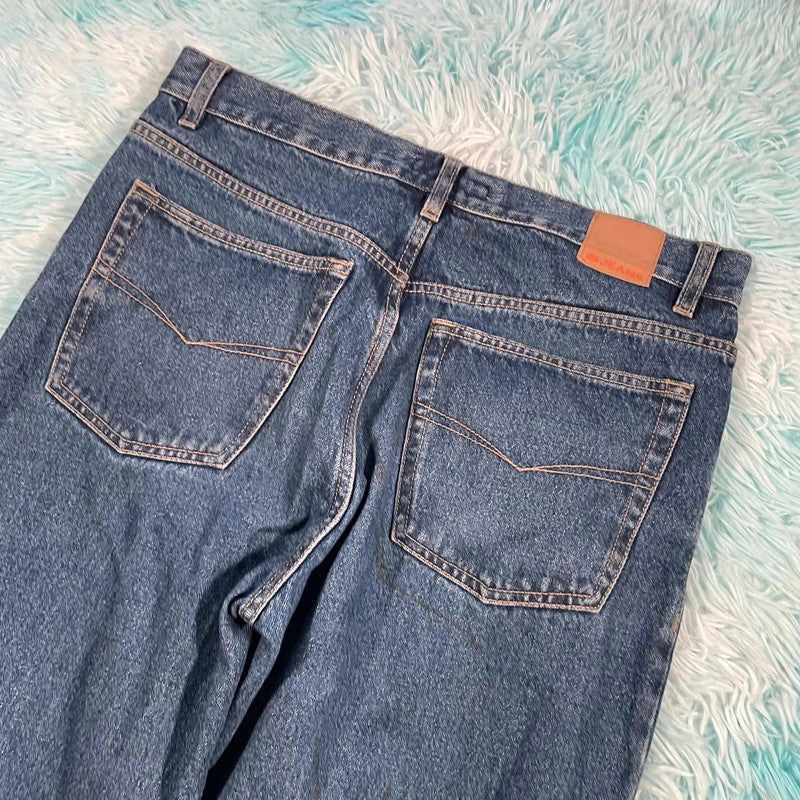 Blue MW Jeans Straight Leg - 34W 31L