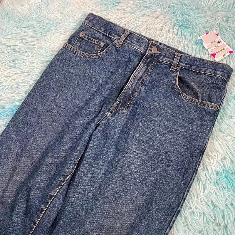 Blue MW Jeans Straight Leg - 34W 31L