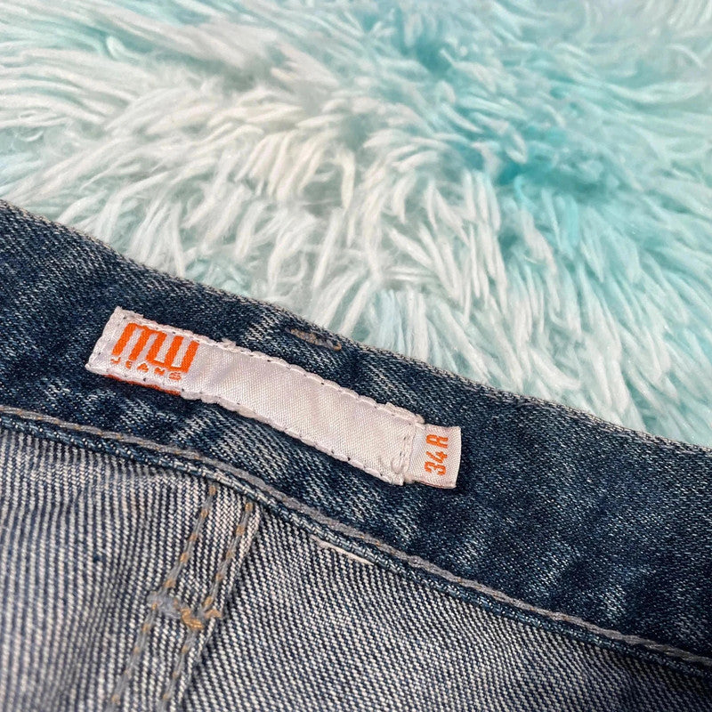 Blue MW Jeans Straight Leg - 34W 31L