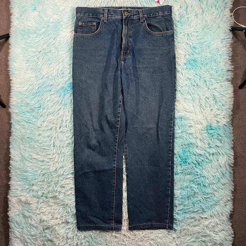 Blue MW Jeans Straight Leg - 34W 31L