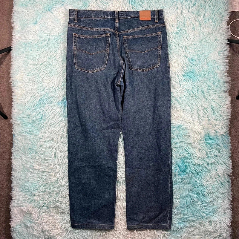 Blue MW Jeans Straight Leg - 34W 31L