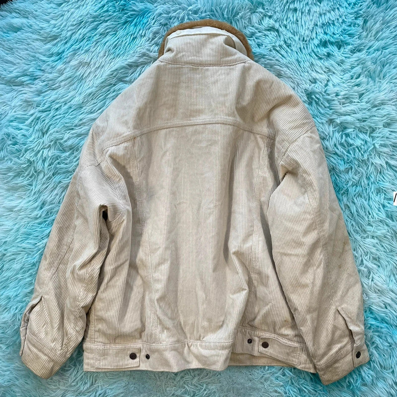 Cream Levi’s Corduroy Sherpa Trucker Jacket - Large