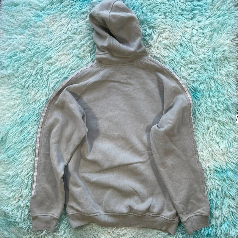 Vintage Sky Blue Adidas Hoodie Plain - Medium