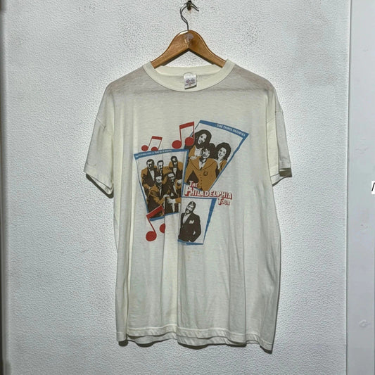 Vintage 80s White Harold Melvin & the Bluenotes T Shirt R&B - XXL