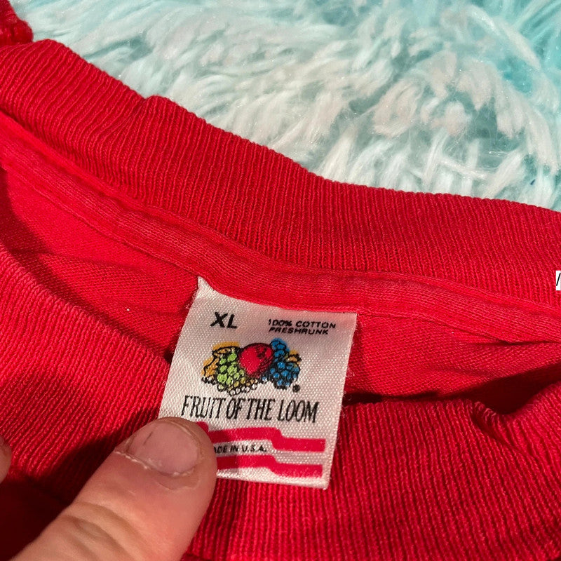 Vintage 90s Red SRP Graphic T Shirt - XL