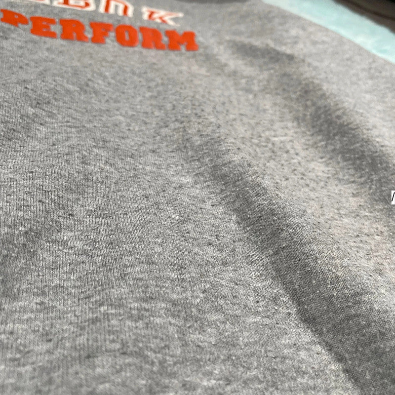 Vintage 90s Grey Reebok Sweatshirt Spellout - Large