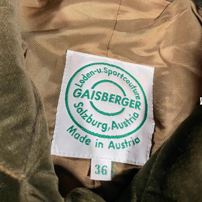 Vintage Khaki Gaisberger Austrian Suede Jacket - Small
