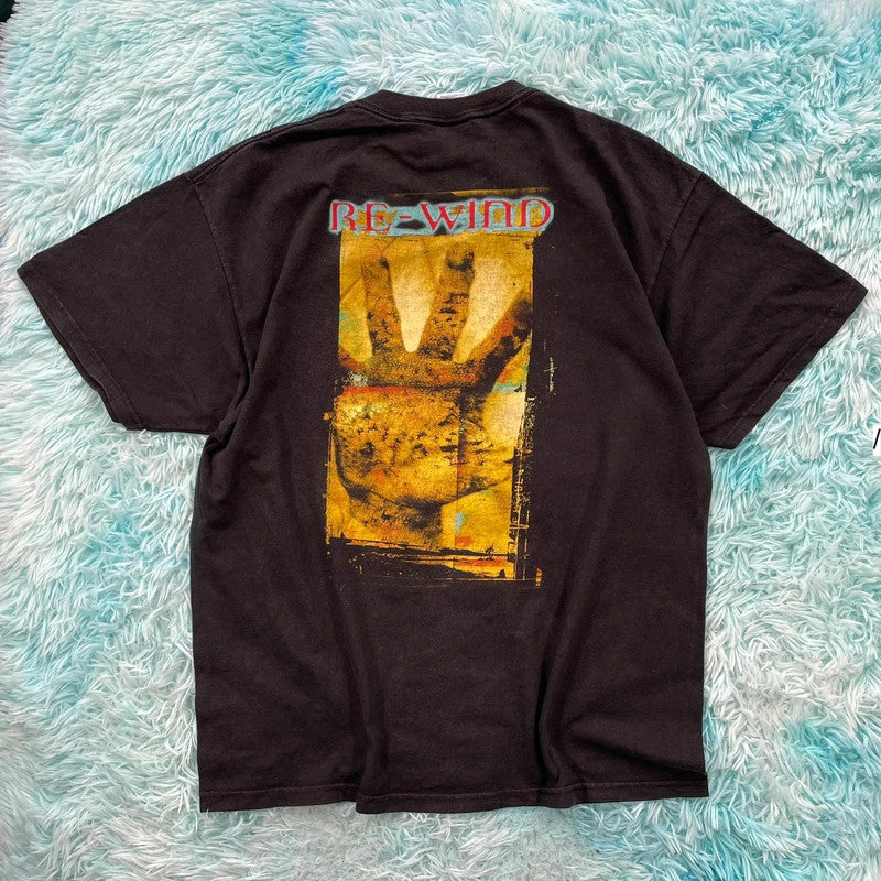 Vintage 90s Black Front Line Assembly Band T Shirt - XL