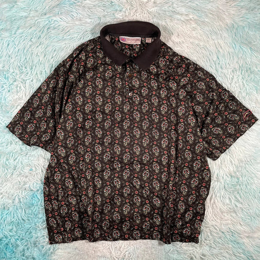 Vintage 90s Black Slazenger Tennis Polo Shirt - XL