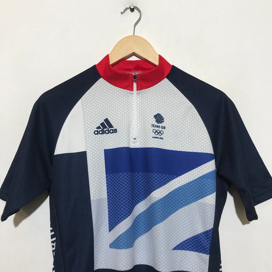 Vintage Adidas 2012 Olympics Great Britain Team GB Cycling Jersey - Medium