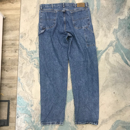 Vintage 00s Blue Carpenter Baggy Jeans Straight Leg - 40W 34L