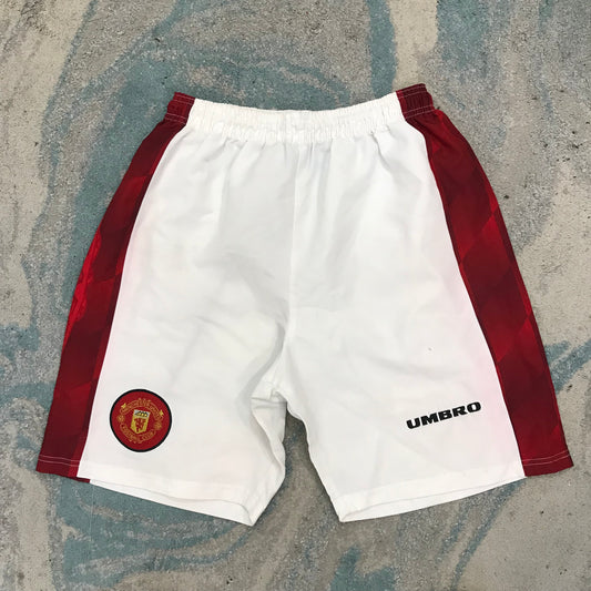 Vintage 90s Manchester United Umbro Shorts - Medium 30W