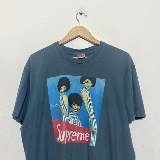 FW18 Blue Supreme Graphic T Shirt Supremes Group - Large