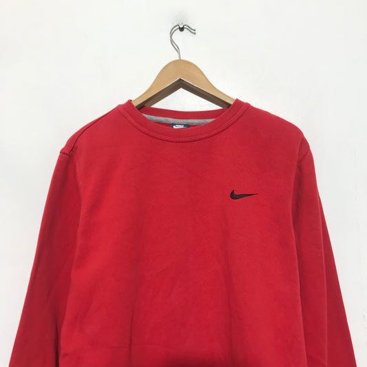 Vintage 00s Red Nike Sweatshirt - Large