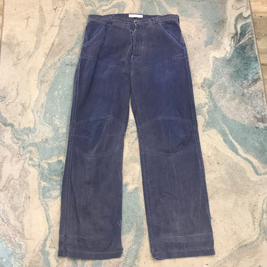 Vintage 00s Washed Blue Destroy Biker Jeans Straight Leg - 32W 30L