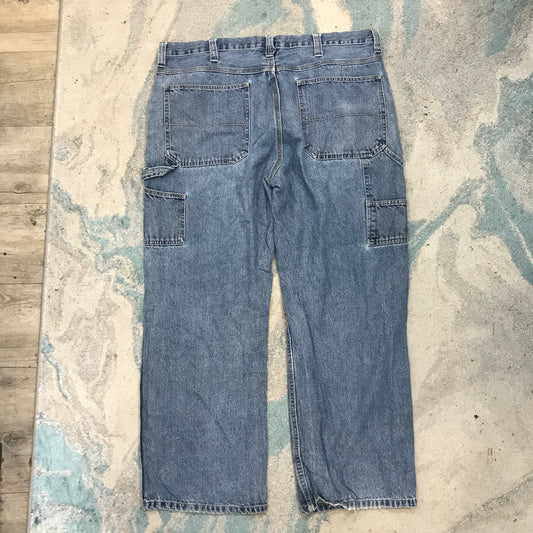 Vintage 00s Blue Baggy Carpenter Jeans Straight Leg - 38W 30L