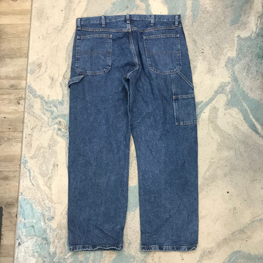 Vintage 00s Blue Baggy Carpenter Jeans Straight Leg - 38W 30L