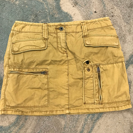 Vintage 00s Y2K Beige Polo Jeans Ralph Lauren Cargo Skirt - 28W