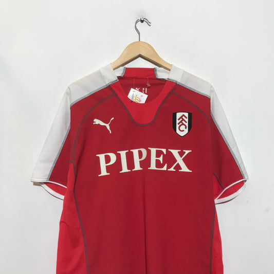 Vintage 2005-2006 Fulham Shirt Red Away Kit Puma Pipex BNWOT -XL