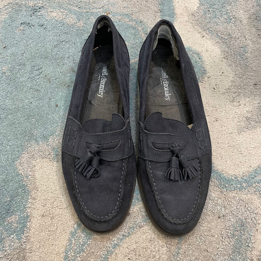 Navy Suede Russell & Bromley Slip On Shoes - UK10.5