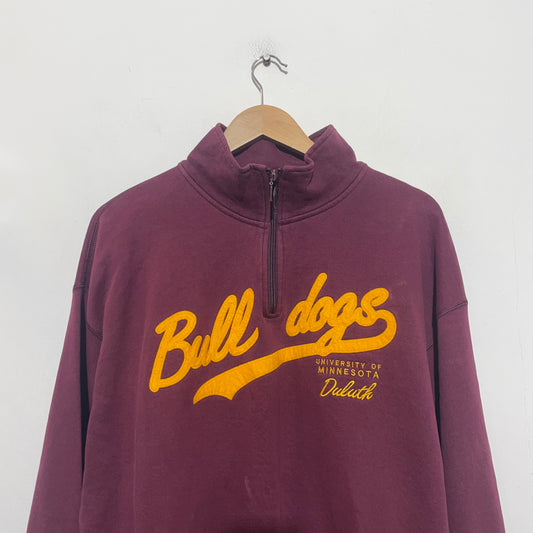 Vintage 00s University of Minnesota Bulldogs 1/4 Zip Sweatshirt - Medium