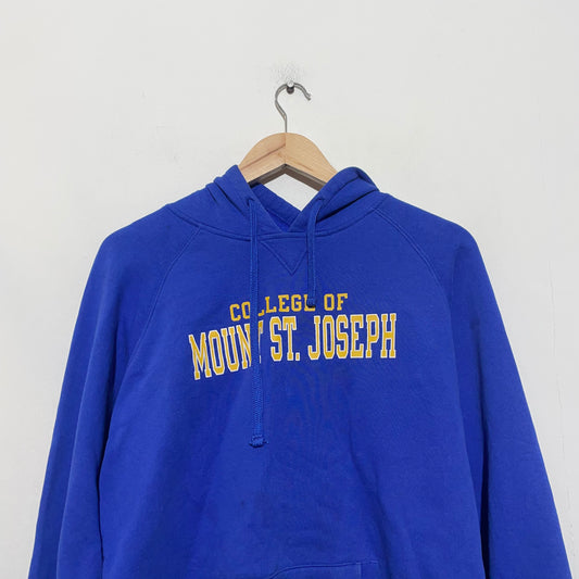 Vintage Blue College of Mount St Joseph Champion Hoodie - Women's XL