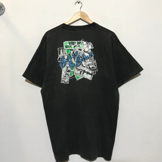 Vintage 90s Black New Orleans Jazz Graphic T Shirt - XL