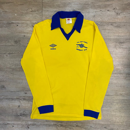Vintage 1979 FA Cup Final Arsenal Football Shirt Long Sleeve Original - Medium